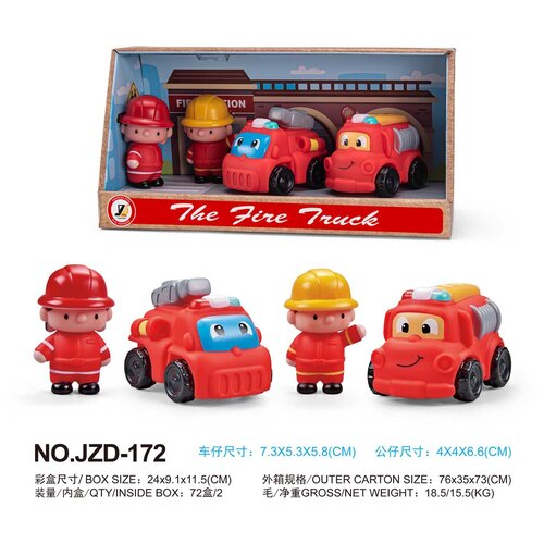  Set vatrogasaca s vozilima - crveni Cijene