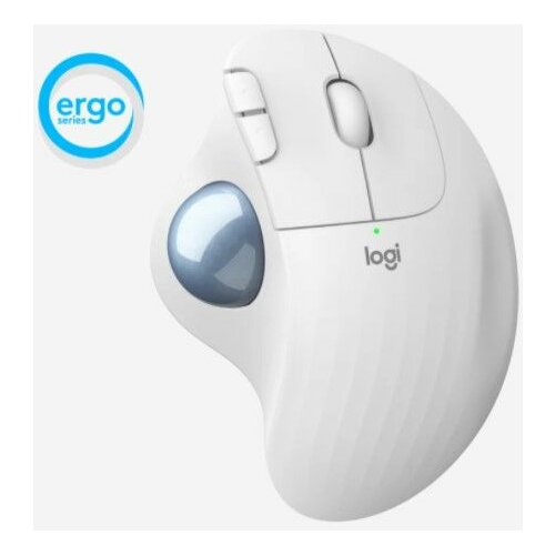 Logitech Ergo M575 Wireless Trackball Mouse, White Cene