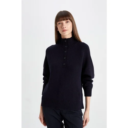 Defacto Relax Fit Button-down Collar Sweater