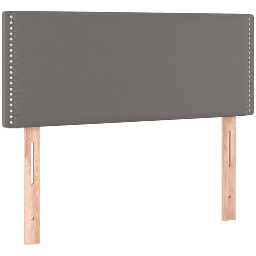 Maison Chic posteljno vzglavje - vzglavna omarica - nočna omarica sivo 100x5x78/88 cm umetno usnje, (21707109) Slike