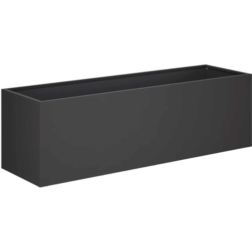  Vrtna saksija Crna 80 x 30 x 30 cm Čelična vrata Slike