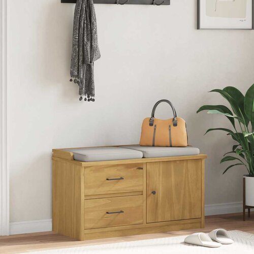  Klupa za predsoblje SANDNES 87x40x50 cm od masivne borovine Cene