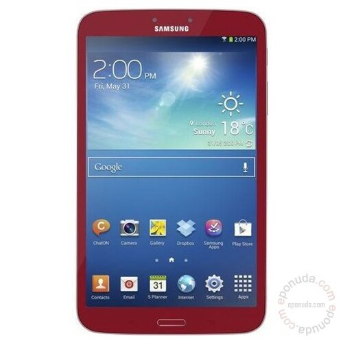 Samsung Galaxy Tab 3 8.0 Garnet Red - Android 4.1/8.0'/Dual 1.5GHz/1GB/16GB/microSD/Wifi/GPS, SM-T3100GRASEE tablet pc računar Slike