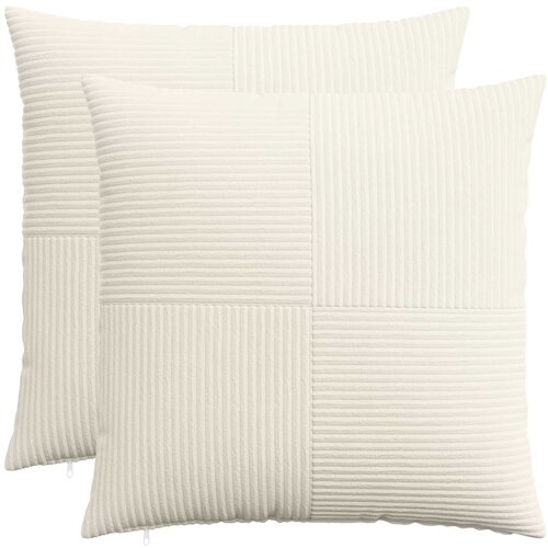  Presvlaka za jastuk 2 pcs ALMELO Krem 55 x 55 cm Kord Cene