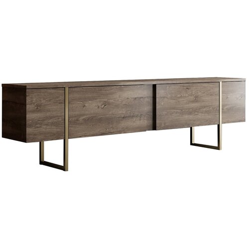 Kalune Design TV komoda u dekoru oraha u prirodnoj boji 180x30 cm Luxe – Cijene