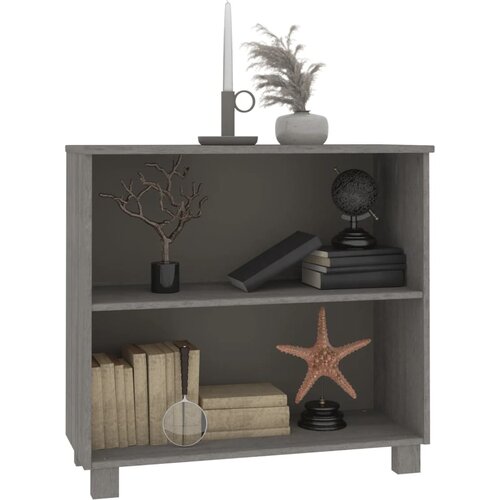  Komoda HAMAR svjetlosiva 85 x 35 x 80 cm od masivne borovine Slike