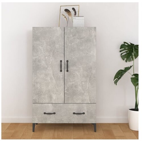  Visoka komoda siva boja betona 70x31x115 cm konstruirano drvo Cijene