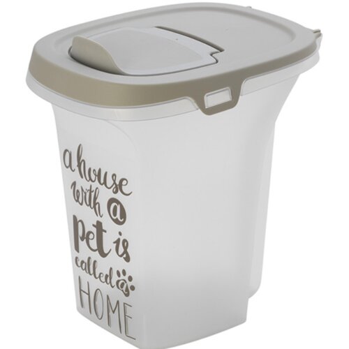 Moderna Kantica za čuvanje granulirane hrane Trendy Story Pet Wisdom, 6l, Sivo-bela Slike