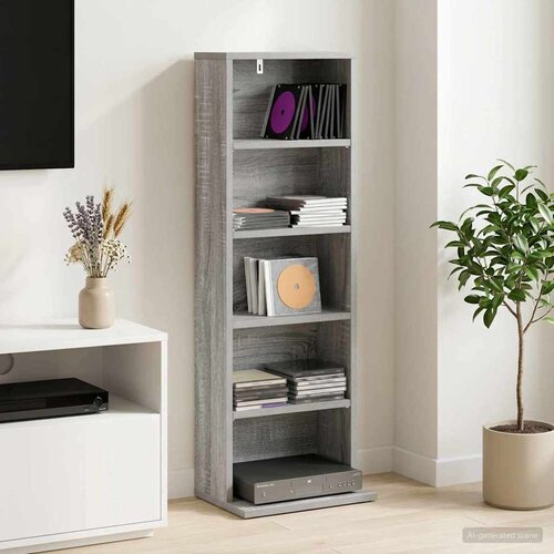 Cd ormar Siva Sonoma 33 x 23,5 x 97,5 cm Konstruirano drvo Slike