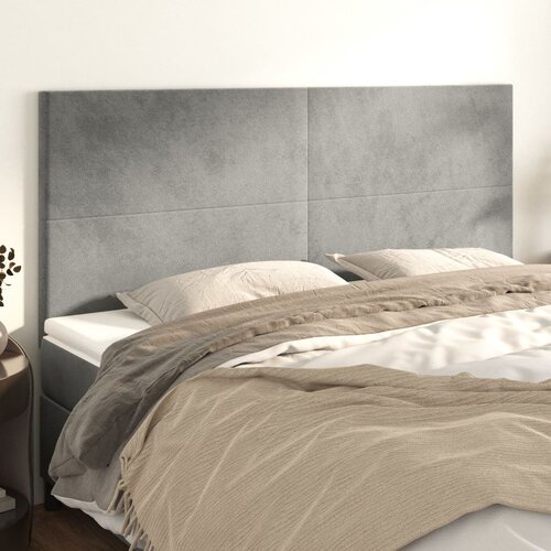  Uzglavlje svijetlosivo 200x5x118/128 cm bar&scaron;unasto Cijene