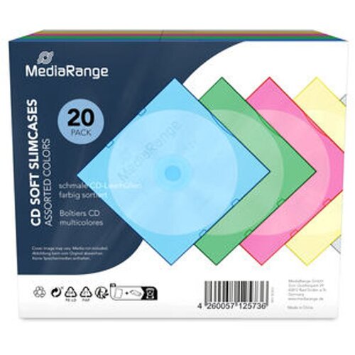 Mediarange KUTIJA ZA CD 20/1 SLIM PROZIRNI U BOJI , BOX37 Cijene