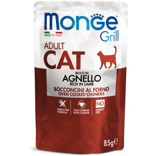 Monge sosić za mačke, jagnjetina u želeu, 85g Cene
