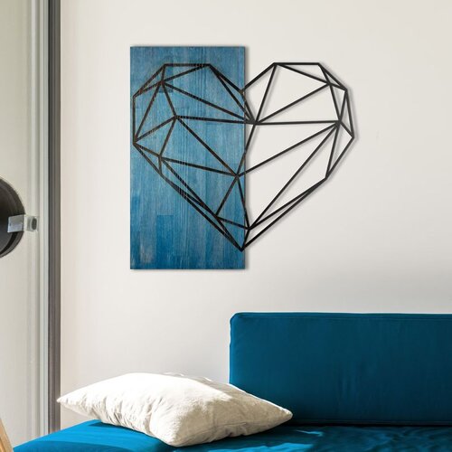 Wallxpert Sayvan-ı Huzur -1 - Blue, Black BlueBlack Decorative Wooden Wall Accessory Cene