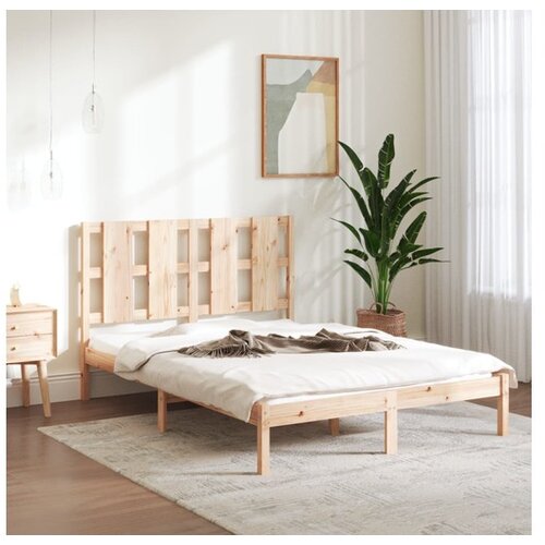  Posteljni okvir iz trdnega lesa 135x190 cm 4FT6 Cene