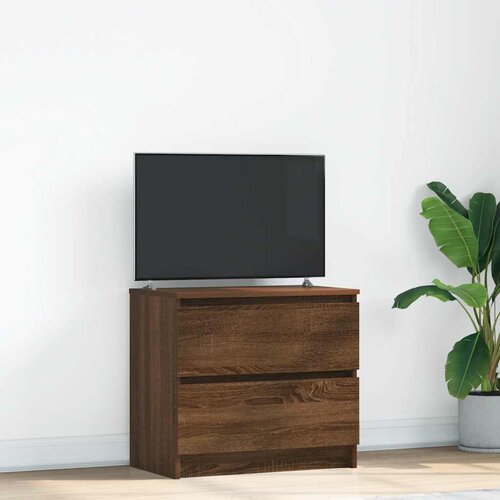 VidaXL TV omarica rjav hrast 60x35x54 cm inženirski les Slike
