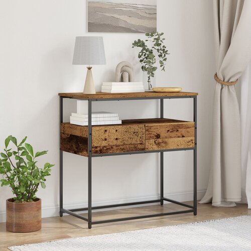 vidaXL Konzolni stol Staro drvo Drvo, Metal 75 x 40 x 75 cm Ekstra visok Cijene