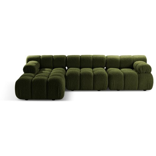 Micadoni Zelena kutna garnitura od boucl&amp;eacute; tkanine (s lijevim kutom) Bellis &amp;ndash; Home Slike