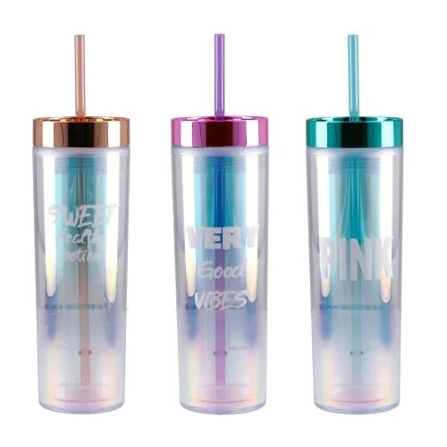  Lavine, ča&scaron;a sa cevčicom, plastična, Summer, 400 ml, miks Cene