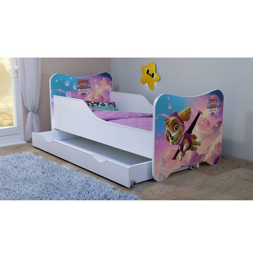 Dečiji krevet Happy Kitty sky 160X80cm + fioka Slike
