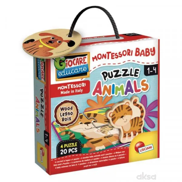 Odeon Montessori Baby drvene puzzle baby životinje Cijene