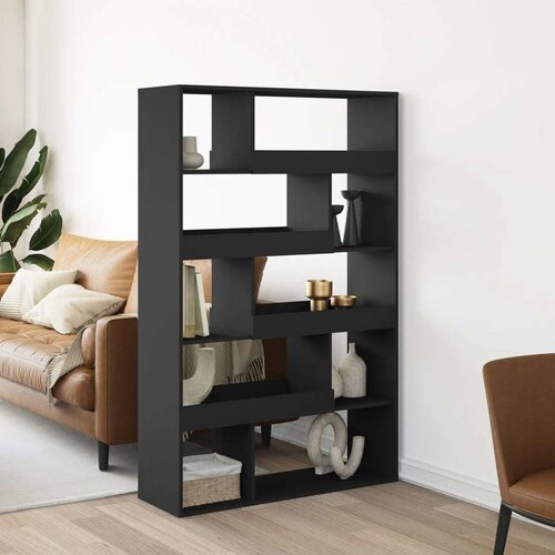 vidaXL Regal za knjige crni 100x33x156,5 cm od konstruiranog drva Cene