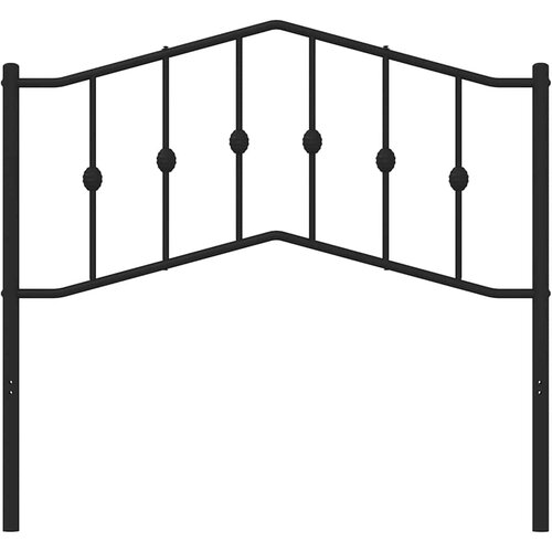  Metalno zamjensko uzglavlje crno 100 cm Slike
