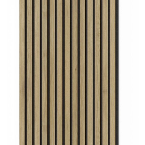 Denpanels akustični panel acu-line temni hrast na melaminskem filcu 260 x 52 cm Slike