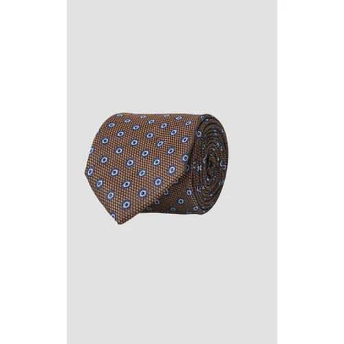 ALTINYILDIZ CLASSICS Men's Brown-Navy Blue Patterned Brown-Navy Blue Classic Tie