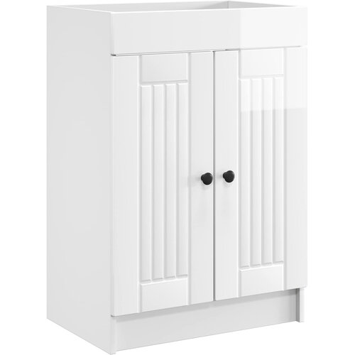 vidaXL Omarica pod umivalnikom Bela visok sijaj 78,5 x 37,5 x 81 cm, (5000246075) Cene