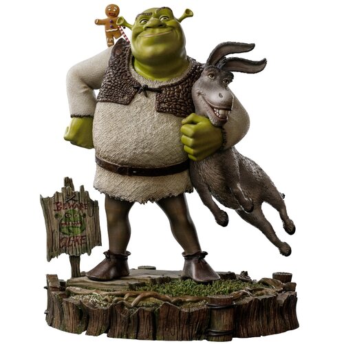 Iron Studios SHREK - Donkey and the Gingerbread Deluxe statue 1/10, (21262818) Cene