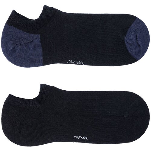 Avva Men's Navy Blue 2-Pack Booties Socks Slike