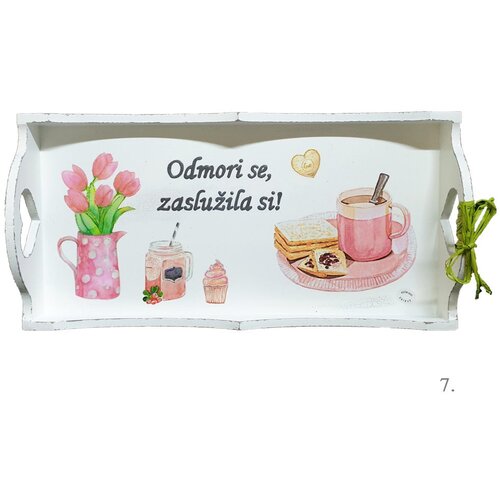  Personalizirani poslužavnici s porukom "Odmori se, zaslužila si!" &ndash; poklon za du&scaron;u i tijelo - 7. - 16118 Cijene