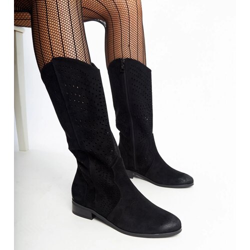 VINCEZA Black lace-up leather boots Cijene