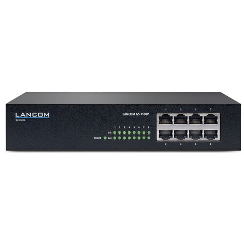 Lancome LANCOM GS-1108P Unmanaged Gigabit Ethernet (10 /100 /1000) Power over Ethernet (PoE) Black Cijene