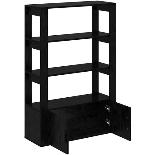 VidaXL Kreveta Crni hrast 30 x 80 x 119.5 cm Konstruirano drvo Slike