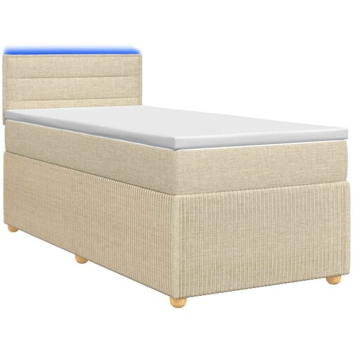  Boxspring krevet s madracem Krem 100 x 200 cm Tkanina Cijene