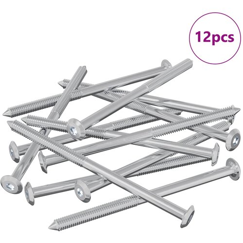 vidaXL Pohi&scaron;tveni vijaki 12 pcs srebrna M6 x 100 mm Jeklo, (5000163813) Cene