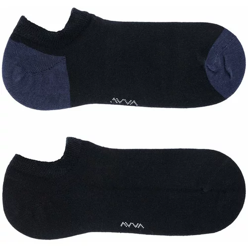 Avva Men's Navy Blue 2-Pack Booties Socks