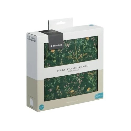  Dvoslojno baby ćebence od muslina 100x100 Secret Garden Green KKB13102 Slike