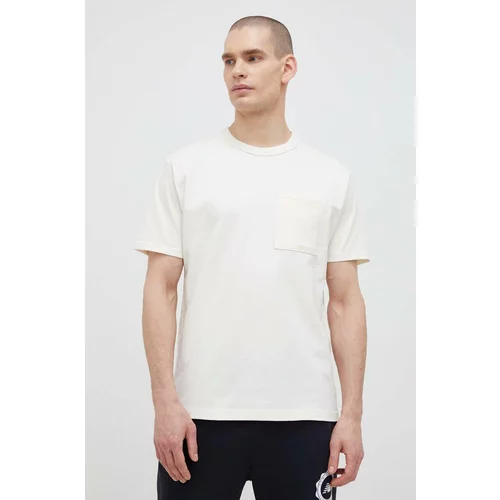 New Balance Pamučna majica boja: bež, glatki model