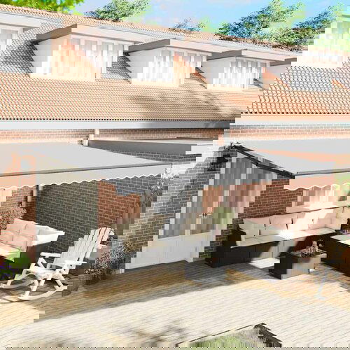 vidaXL Nadstrešnica Ručna Antracit 4 × 3,5 m Metal Cijene