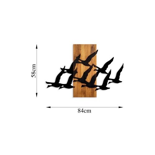Wallity Zidna dekoracija Ptice selice - 375, 58x84 cm, Crna Slike