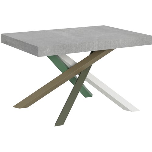 Itamoby &amp;nbsp; Volantis (90x130/234 cm) - siva, barva nog: bela, zelena - raztegljiva jedilna miza, (20842095) Slike