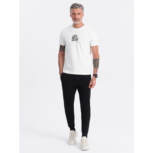 Ombre Men's jogger sweatpants - black Cijene