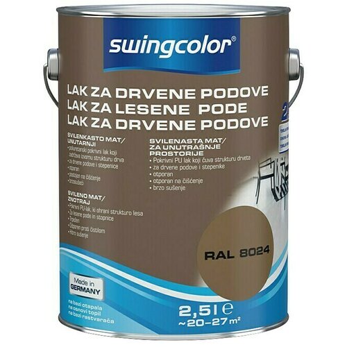SWINGCOLOR Lak za lesene pode (barva: bež rjava; 2,5 l) Slike