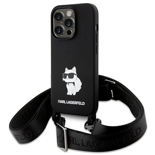 Karl Lagerfeld ETUI CROSSBODY SILICONE CHOUPETTE DO IPHONE 15 PRO MAX - CZARNE, (21899432) Cene
