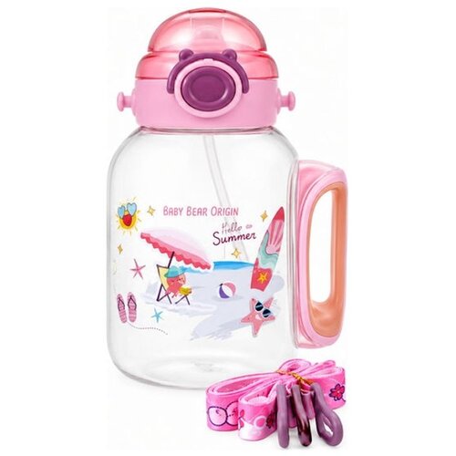 Bbo solja sa slamcicom i trakom (650ml) &ndash; pink ( 52133P ) Cene