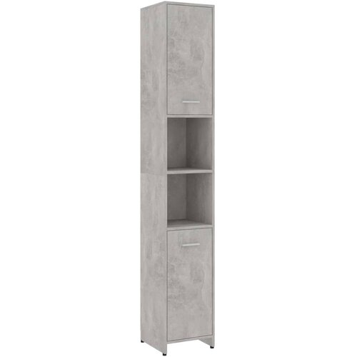 Maison Chic Kopalniška omarica - Kopalniški kabinet betonsko siva 30x30x183,5 cm iverna plošča, (21794443) Cene