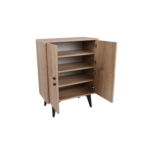 Hanah home Senegal OakBlack Multi Purpose Cabinet Slike