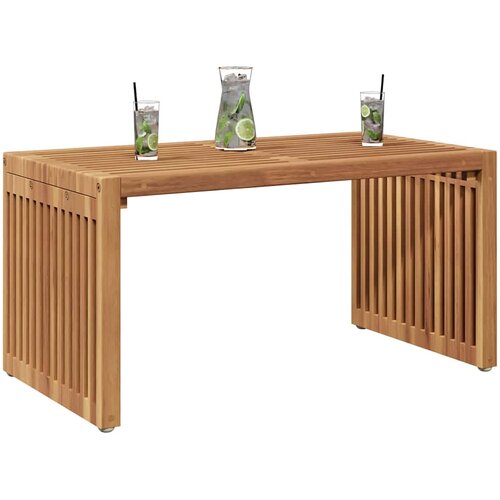  Vrtni bočni stol Smeđa 70 x 37,5 x 35,5 cm Čvrsto teak drvo Slike